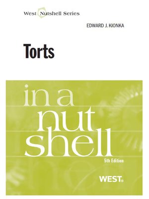 cover image of Torts in a Nutshell, 5th